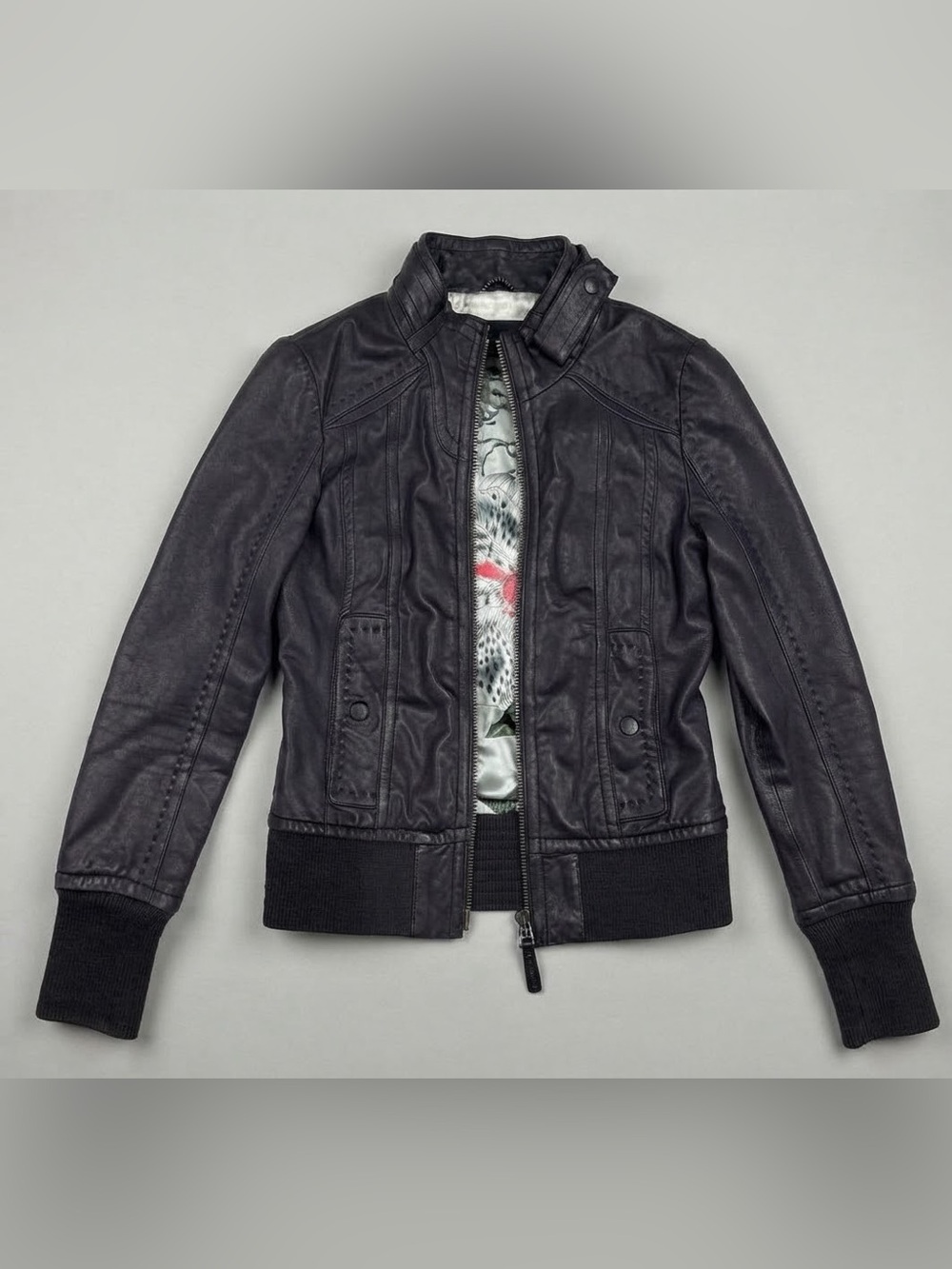 Dark Purple Mackage Exclusively for Aritzia Jerry Women's Leather Jacket P/S